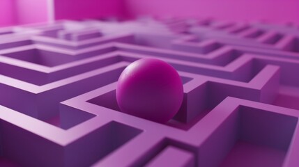 Purple Sphere in Maze