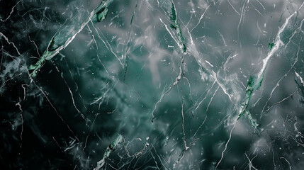 Transparent glass texture, cracked frozen glass, pattern in a dark navy blue green shade. Przezroczysta szklana faktura, popękana zamrożona szyba, wzorem w ciemno granatowo zielonym odcieniu.