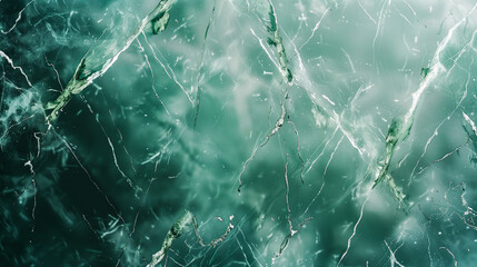 Transparent glass texture, cracked frozen glass, with a pattern in a light sea-white shade. Przezroczysta szklana faktura, popękana zamrożona szyba, wzorem w jasno morsko białym odcieniu. - obrazy, fototapety, plakaty