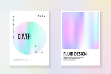 Neon Poster. Digital Concept. Blue Color Paper. Minimal Foil. Graphic Banner. Abstract Fluid. Colourful Metal Template. Violet Neon Poster