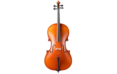 Obraz premium An orange violin elegantly placed on a pristine white background