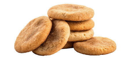 A stack of cookies sits gracefully piled on top of each other in a tempting tower