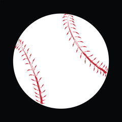 Baseball vector ball, Baseball isolated on white background 