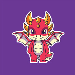 cute baby dragon illustration