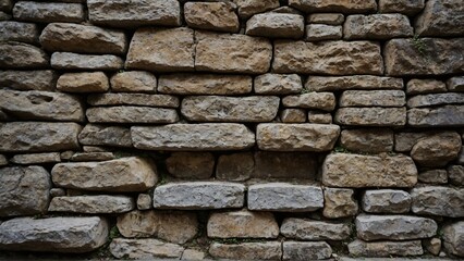 Fototapeta premium A rugged stone wall giving charm to an ancient structure.
