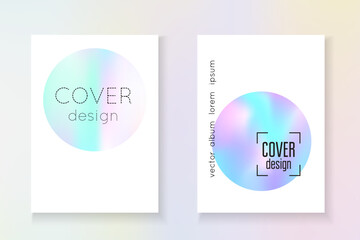 Geometry Background. Fashion Design. Violet Holographic Cover. Rainbow Poster. Minimal Presentation. Vintage Concept. Colourful Prism Illustration. Purple Geometry Background