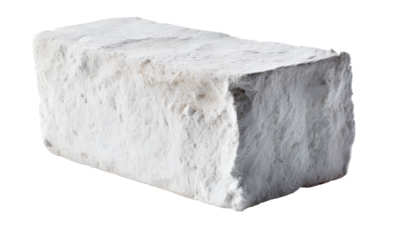 A pristine white stone block rests on a white background, emitting an ethereal glow