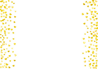 St Valentine Sale Confetti. Romantic Poster For Birthday. Random Frame. Yellow Happy Wallpaper. Fashion Design For Celebration. Golden Wedding Banner. Gold St Valentine Sale Confetti.