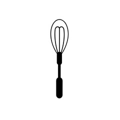 Simple whisk isolated black icon