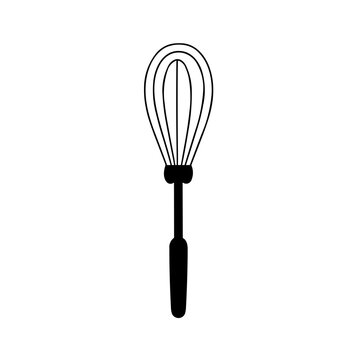Simple whisk isolated black icon