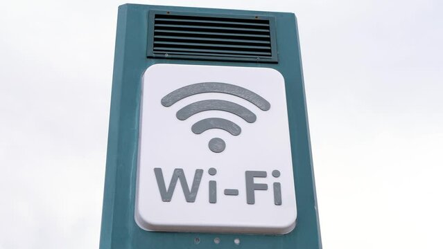 Wi-fi work sign. Free Internet access