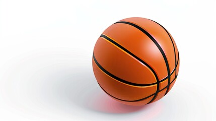 basketball stands alone on white, embodying the sport's timeless allure in a modern, stylish design.