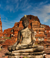 Buddha Statue at Wat Mahathat, Ayutthaya, Thailand
