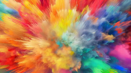 Explosão de tinta colorida - Papel de parede
