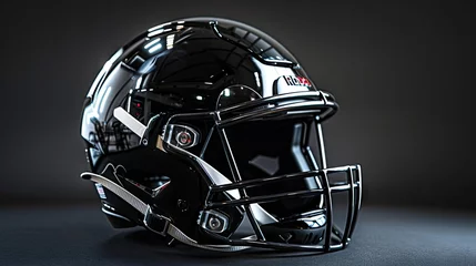 Möbelaufkleber White helmet stands out in high contrast, symbolizing quality and innovation in American football gear. © pvl0707