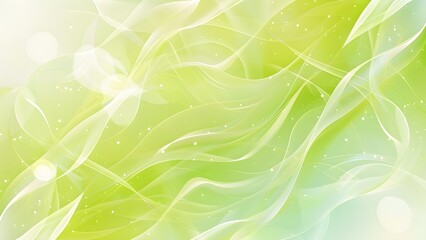 Abstract background with green flow