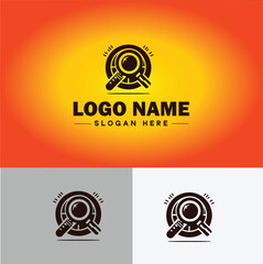 Magnifying Glass Search Zoom Find logo icon vector for business brand app icon people finder infinity searching logo template