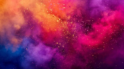 Abstract colorful background for Holi festival of colors in India. Holi color powder - obrazy, fototapety, plakaty