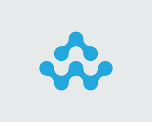 Technology W Letter Logo Design