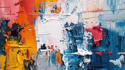 Colorful abstract oil paint background. Close-up of artist's palette.
