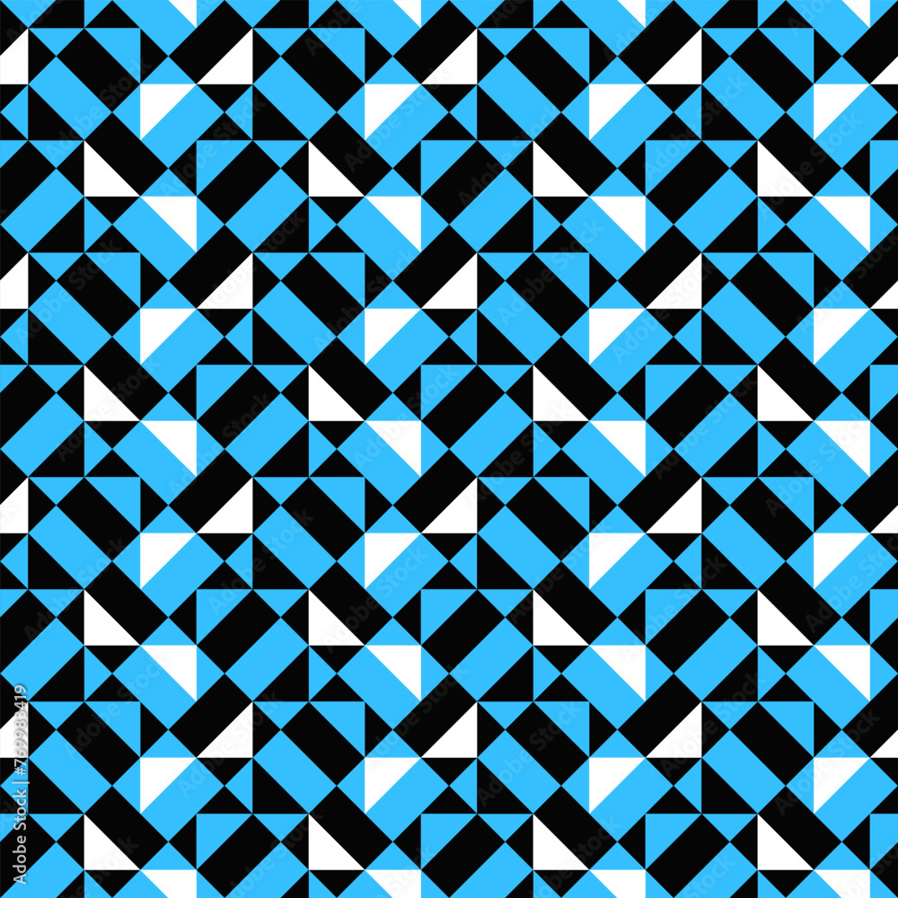 Poster abstract random threetone pattern background - seamless repeating repetitive vector illustration