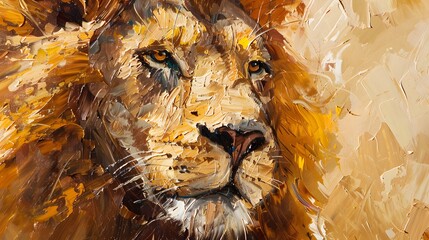 painted lion