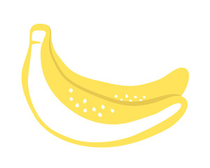 Banana drawing hand painted with ink brush. Png clipart isolated on transparent background