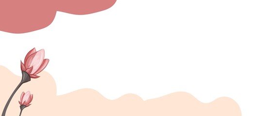 background 3d render flowers with soft colors, pastel colors, floral art background template