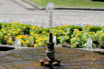 Sprouting water with frozen effect,calvario Garden, Fafe city