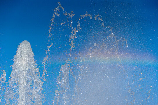 fountains and waterfalls with freezing effect by filling at high speed. Braga-portugal.