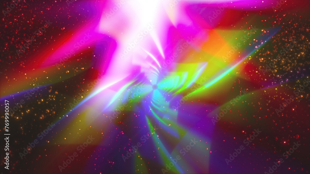 Poster abstract bright with lights and particles. computer generated 3d render
