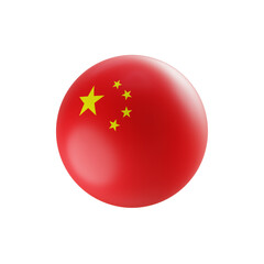 china flag 3d sphere