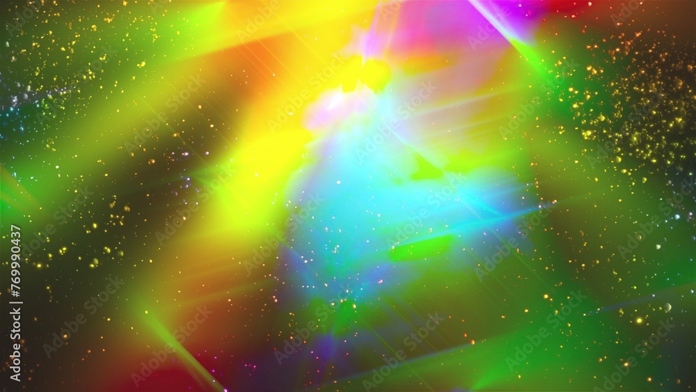 Poster abstract bright with lights and particles. computer generated 3d render