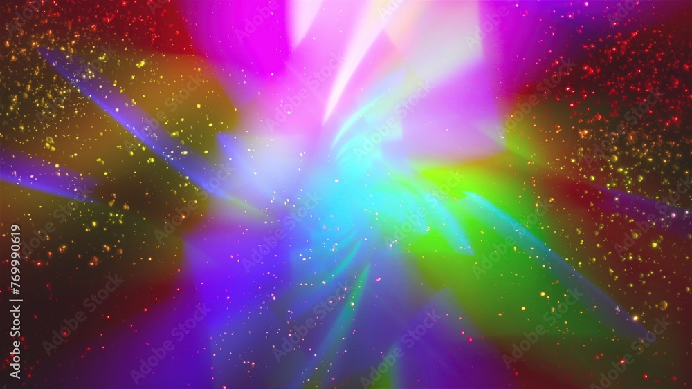 Poster abstract bright with lights and particles. computer generated 3d render