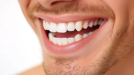 Fotobehang Sonrisa de dientes perfectos para dentistas  © VicPhoto