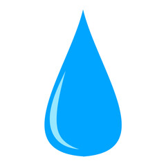 Vector blue water drop icon. flat water drop logo shape