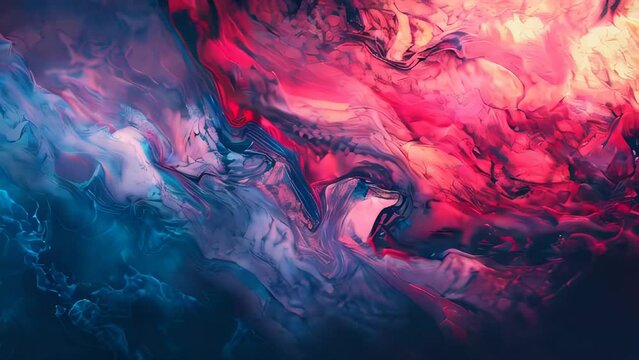 Abstract background of acrylic paint in red and blue tones. Computer generated graphics.