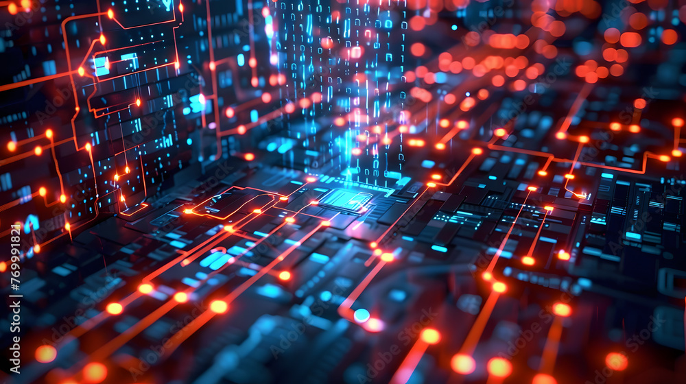Poster strategies for ensuring cybersecurity in the digital transformation era, protecting data and assets.