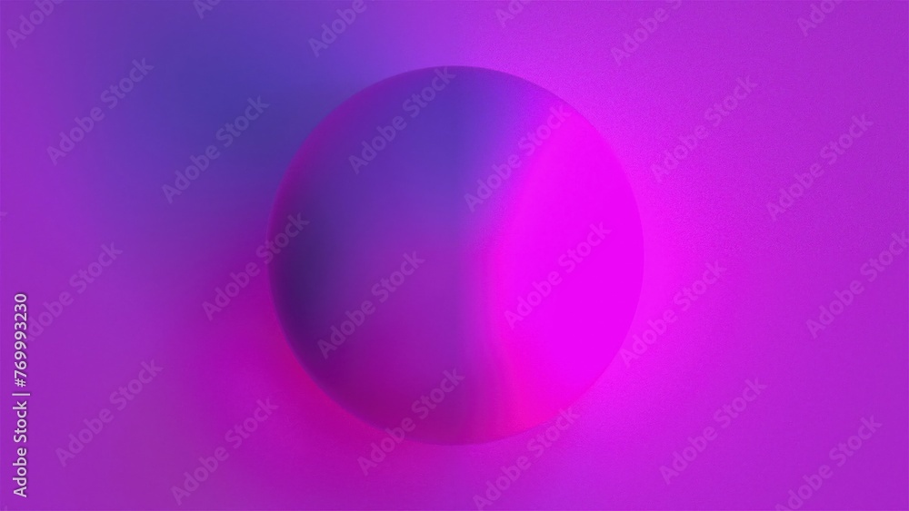 Poster Sphere with multicolored light. Computer generated 3d render
