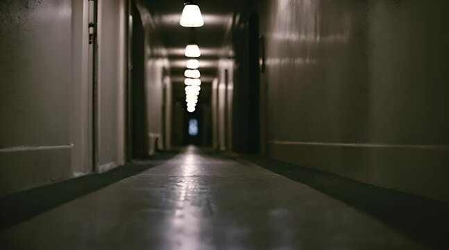 horror empty hallway