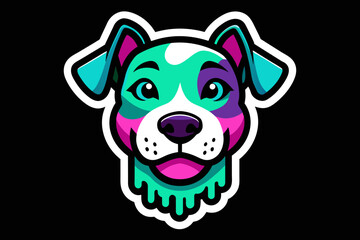 a hippy dog head print ready vector tshirt design