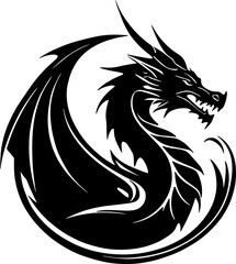Dragon icon isolated on white background