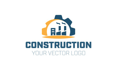 a logo for construction your design on a white background.