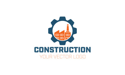 a blue logo for construction and design for construction.