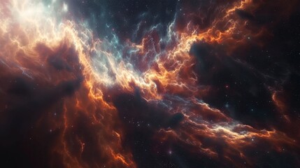 Majestic Nebula Illumination - Cosmic Artwork: Breathtaking Showcase of Celestial Beauty, Immortalizing the Enigmatic Splendor of the Cosmos - obrazy, fototapety, plakaty