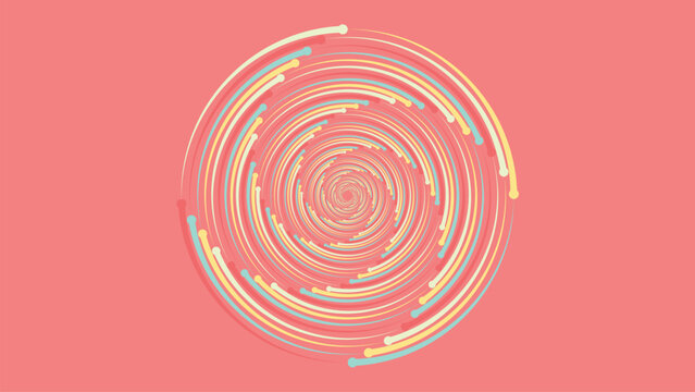 Abstract spiral wavy data cycle vortex style background. This creative design simple circle dotted urgency background can make your project more meaningful.