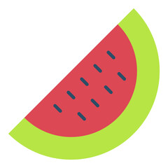 Vector Icon Melon, summer, fruit water melon
