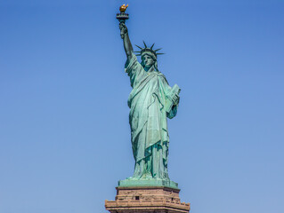 Fototapeta premium The Statue of Liberty National Monument on the Liberty island, Manhattan, New York, USA.
