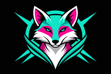 fox print ready vector t-shirt design sticker