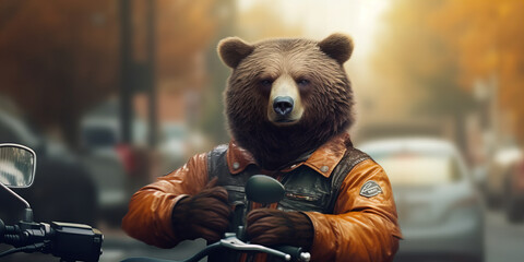 Leather-Clad Bear Takes on Urban Jungle Adventures Banner